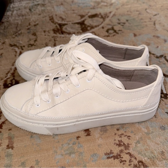 Allsaints Milla Low Top Womens US 11 / EU 41 White Leather Lace up Sneakers - Picture 8 of 12